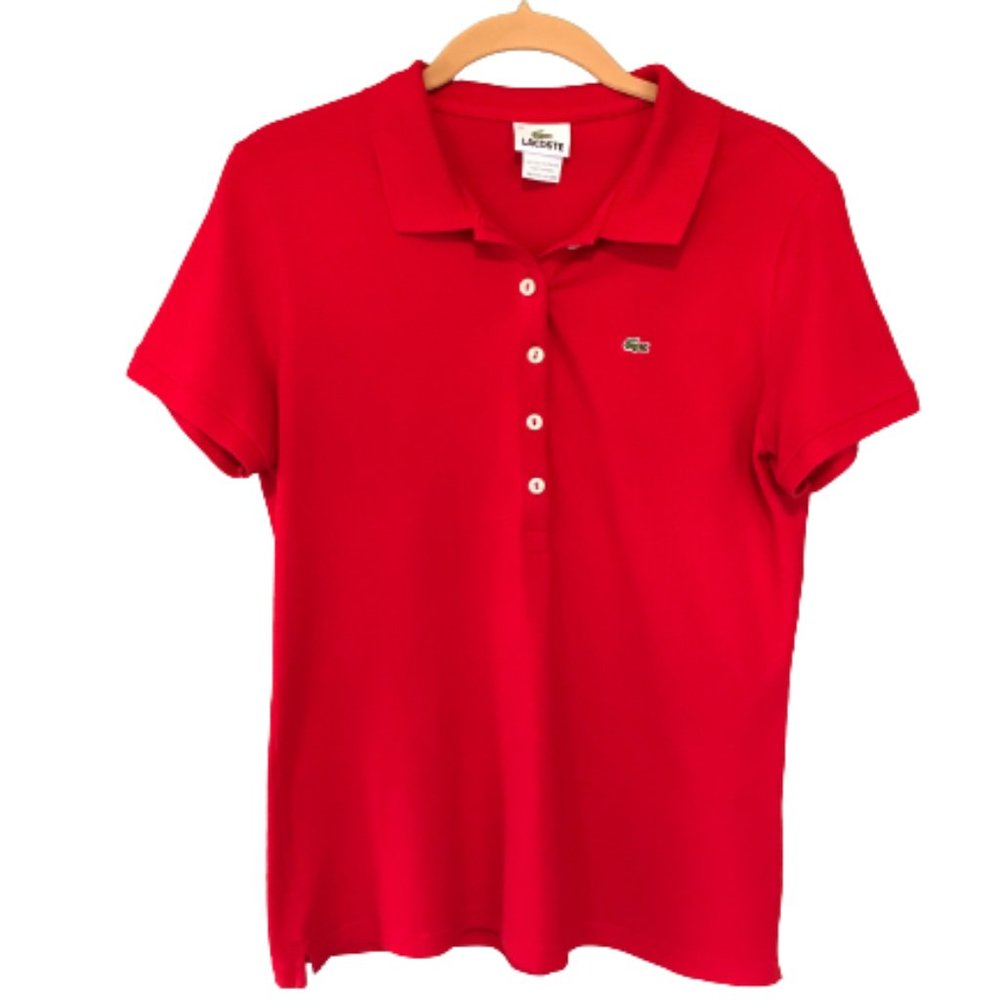 Lacoste Red Polo Top Size 46
